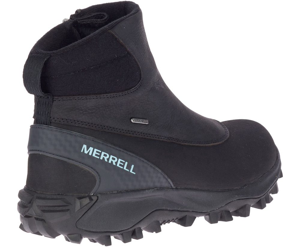 Merrell Boots Black - Thermo Kiruna Mid Zip Waterproof - Womens 37QELBCGK